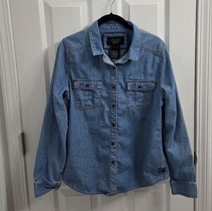 Harley Davidson Black Label Collection Chambray Top